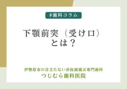 下顎前突（受け口）とは？