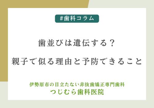 歯並びは遺伝する？親子で似る理由と予防できること