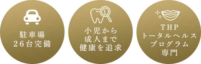 駐車場26台完備 小児から成人まで健康を追求 THPトータルヘルスプログラム専門